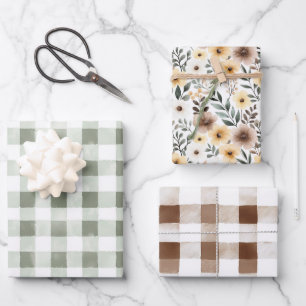 Schwarz Gelb Gold Bienen Baby Shower Geschenkpapier Set