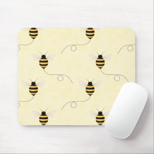 Schwarz Gelb Gold Bienen Mousepad