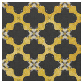 Schwarz, Gelb, Grau Modernes Stadtmuster Stoff