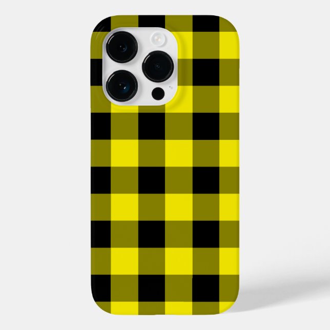 Schwarz Gelb Karo iPhone-Hülle Case-Mate iPhone Hülle (Rückseite)