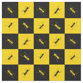 Schwarz-Gelb-Quadrate mit Ant-Schachbrett Stoff