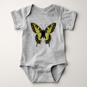 Schwarz-Gelb-Schmetterling Baby Strampler
