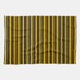 Schwarz-Gelb-Streifenmuster Geschirrtuch