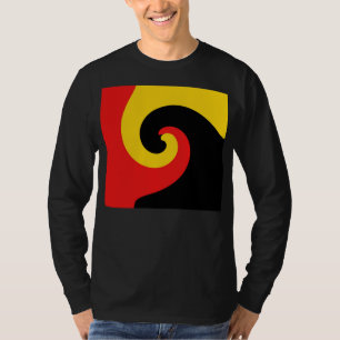 Schwarz-Gelb-Swirl Retro-Malerei Abstrakt Art T-Shirt