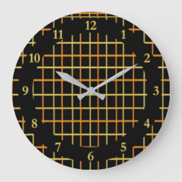 Schwarz-Gelb-Uhr Große Wanduhr