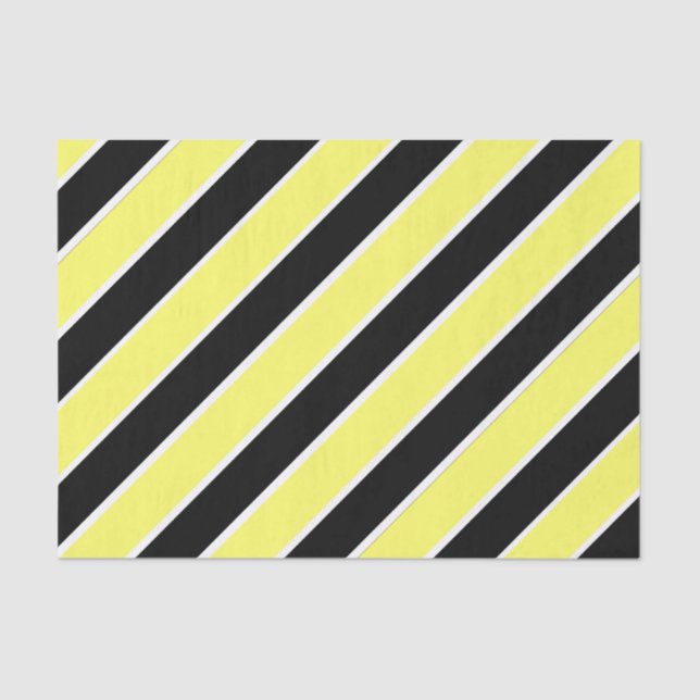 Schwarz, Gelb und Weiß Seidenpapier (Vorderseite)