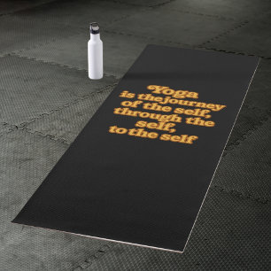 Schwarz-Gelb-Zitat-Inspiration Yogamatte