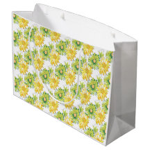 Schwarz Gelbe Limette Blumenmuster