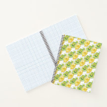 Schwarz-gelbes Limette-Blumenmuster