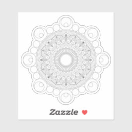 Schwarz Geometric Mandala v2 Sticker