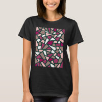 Schwarz Geometrische Abstrakte Muster Rose Rosa We