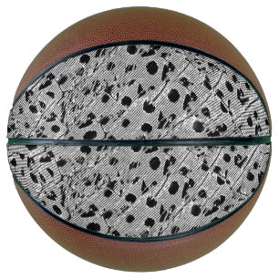 Schwarz gepunktet basketball