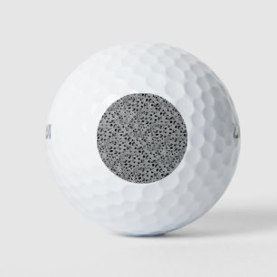 Schwarz gepunktet golfball