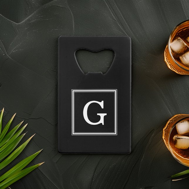 Schwarz-Gerahmt-Monogramm Geldbeutel Flaschenöffner (Von Creator hochgeladen)