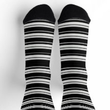 Schwarz gestreifte Socken – Fetter monochromer Sti