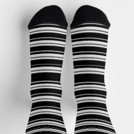 Schwarz gestreifte Socken – Fetter monochromer Sti