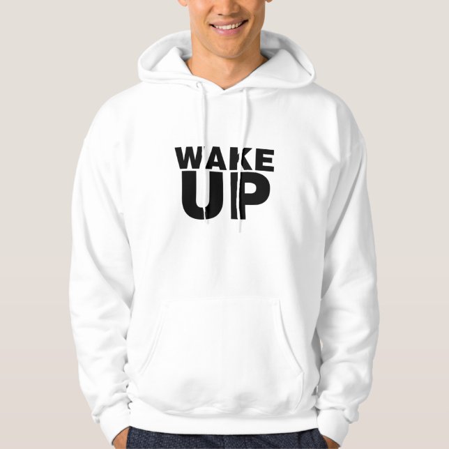 Schwarz geweckt hoodie (Vorderseite)