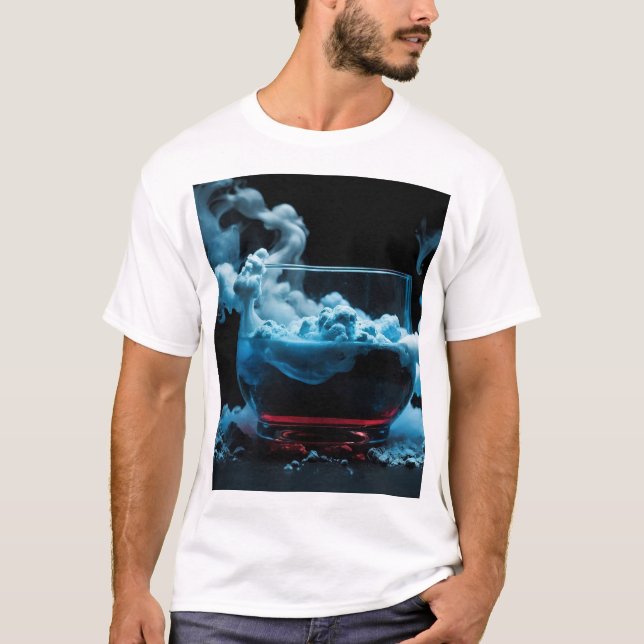 Schwarz & Glas als rauchen Abstrakt Moderne T-Shirt (Vorderseite)