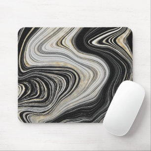 Schwarz-Gold-Agate-Design Mousepad