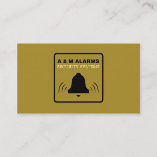 Schwarz-Gold-Alarm-Logo, Sicherheitsalarm-Service Visitenkarte