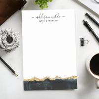 Schwarz-Gold-Aquarell Personalisiert