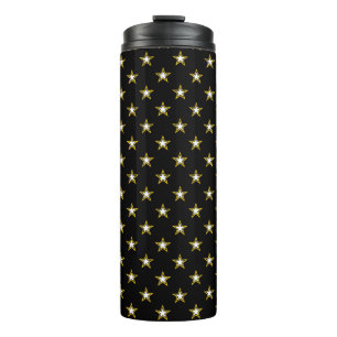 Schwarz-Gold-Armeemuster Thermosbecher