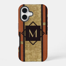Schwarz & Gold Art Deco Custom Monogram