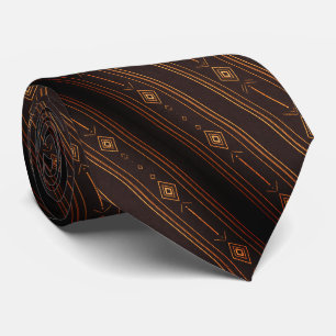 Schwarz & Gold Art Deco Pfeil Krawatte