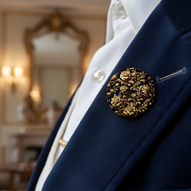 Schwarz-Gold-Barock-Farben-Taste Button (Von Creator hochgeladen)