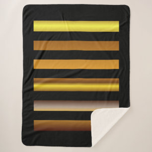 Schwarz-Gold-Blanket (60" x 80") Sherpadecke