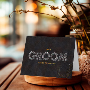 Schwarz-Gold-Brief an meinen Groom am Hochzeitstag Karte
