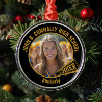 Schwarz Gold Cheerleader Foto Weihnachten
