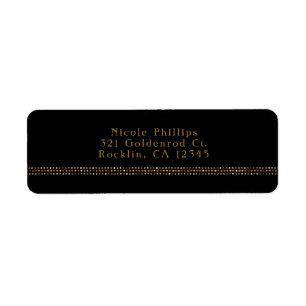 Schwarz-Gold-Chic-Sparkling-Party Einladung