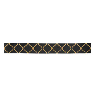Schwarz, Gold, cool, trendig, abstraktes Retro-Des Satinband