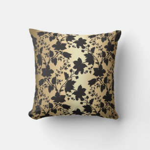 Schwarz-Gold-Damask  Kissen