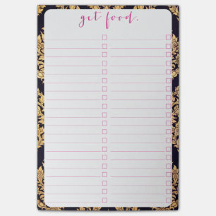 Schwarz-Gold-Damaskus Traditionelle zeitgenössisch Post-it Klebezettel