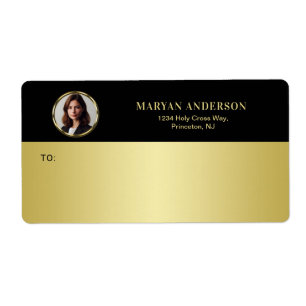 Schwarz-Gold-Design, Logo oder Foto im goldenen Kr