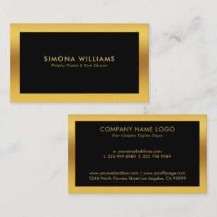 Schwarz-Gold-Design Visitenkarte