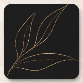 Schwarz-Gold-Elegant Getränkeuntersetzer