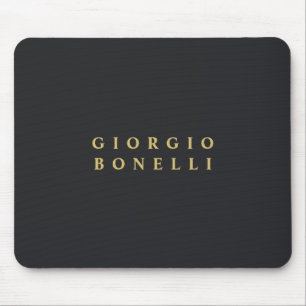 Schwarz & Gold Farb-Minimalistischer Persönlicher  Mousepad