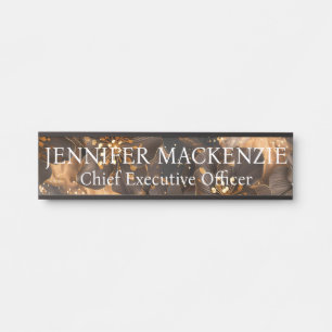 Schwarz-Gold-Farbe Faux-Marmor-Office-Türsignatur Türschild