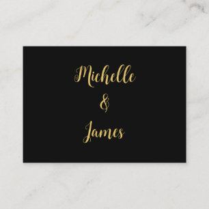 Schwarz-Gold-Farben Beruflich trendy Moderne Begleitkarte
