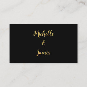 Schwarz-Gold-Farben Beruflich trendy Moderne Begleitkarte