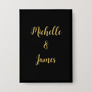 Schwarz-Gold-Farben Beruflich trendy Moderne Button