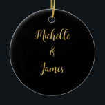 Schwarz-Gold-Farben Beruflich trendy Moderne Keramik Ornament<br><div class="desc">Erleben Sie dieses moderne, elegante Design. Diese Vorlage kann an alle beruflichen Beruf angepasst werden.</div>