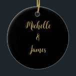 Schwarz-Gold-Farben Beruflich trendy Moderne Keramik Ornament<br><div class="desc">Erleben Sie dieses moderne,  elegante Design. Diese Vorlage kann an alle beruflichen Beruf angepasst werden.</div>