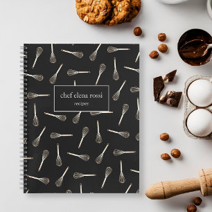 Schwarz-Gold-Flüsterkatalog Koch Catering Rezept Notizbuch