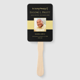 Schwarz-Gold-Gedächtnislüfter Fächer