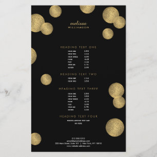 Schwarz-Gold-Glamour und Beauty-II-Flyer Flyer