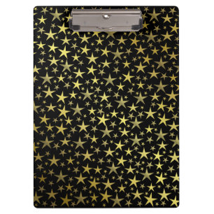 schwarz+gold, glänzend, hell, Stern, Farbe, Dekora Klemmbrett